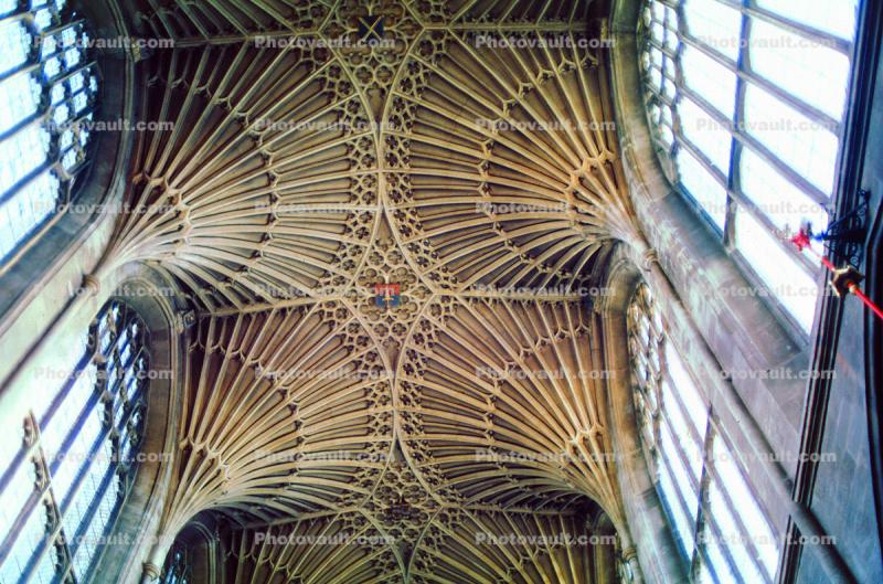 Fan Vaulting of the Nave Ceiling, Abbey Church of Saint Peter and Saint Paul, Bath Abbey, Anglican parish church, Bath, Somerset, England
