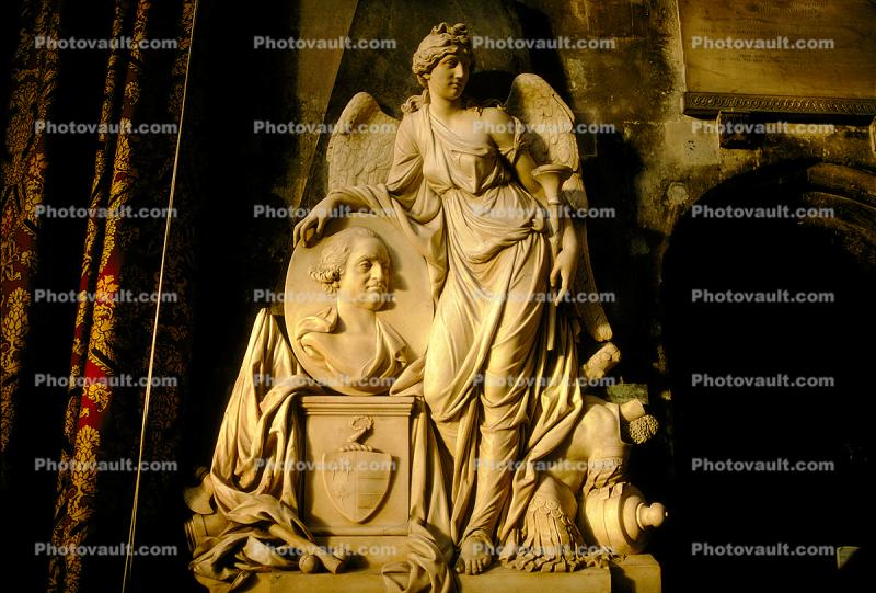 Statue, Woman, Robes, Bath England
