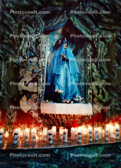 Mother Mary, Candles, San Xavier Del Bac, Spanish Catholic mission, near Tucson