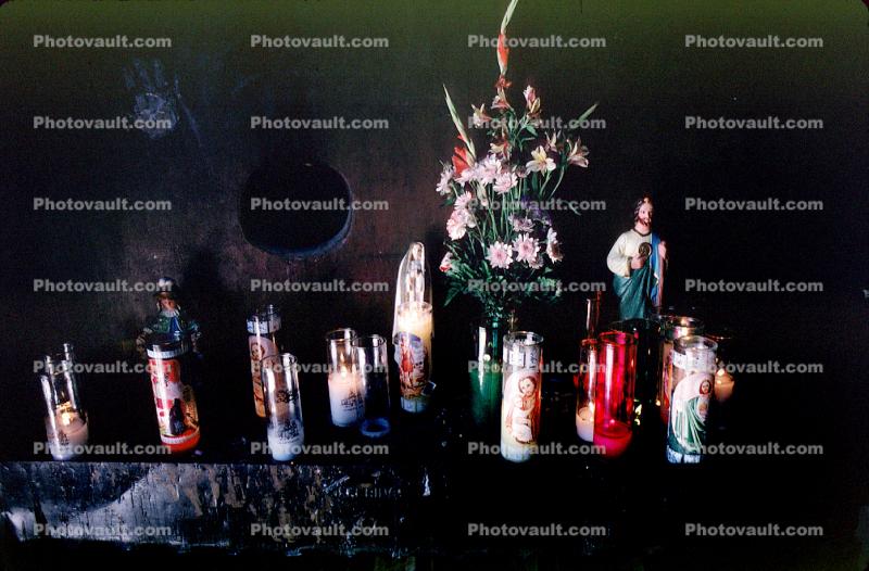 Candles, Offering, San Xavier Del Bac, Spanish Catholic mission, near Tucson