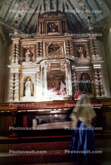 Church, Altar, Panchomalco El Salvador, Mother Mary, Church Altar, Figurines