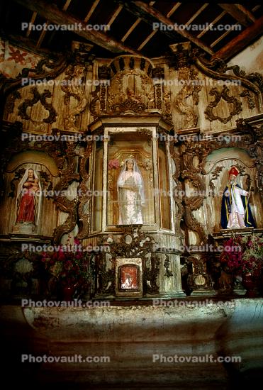 Mother Mary, Church Altar, Figurines, Panchomalco El Salvador