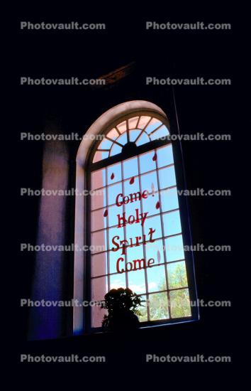 Come Holy Spirit Come!, Window Frame, Glass Panes, Church