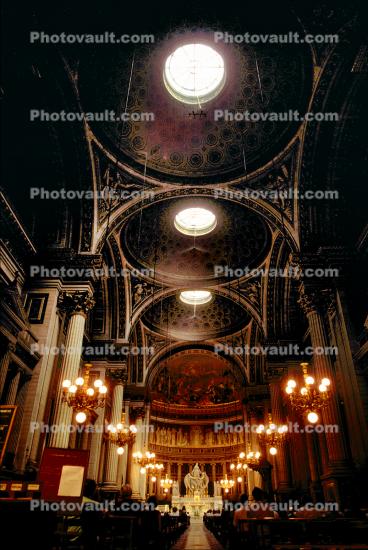 Altar, Skylight, Chandelier, La Madeleine