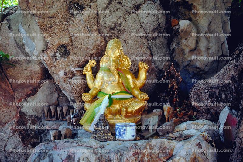Golden Ganesh, Elephant Deity, Bangkok Thailand