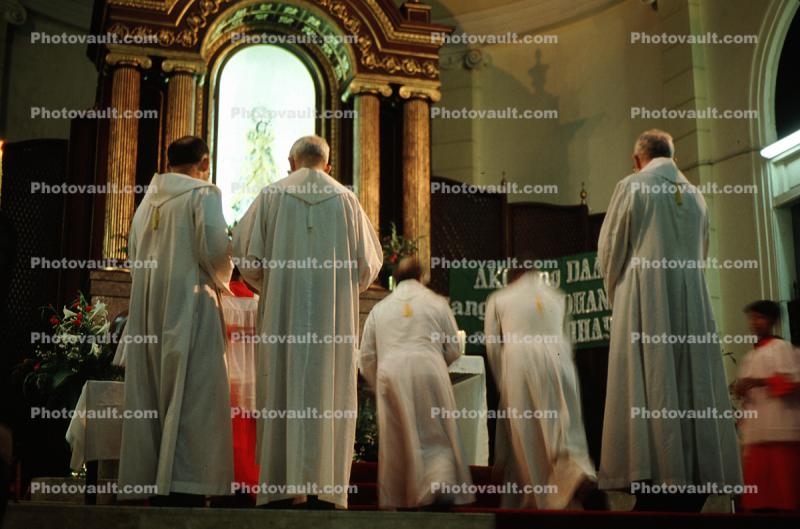 Church Service, Priests, Altar, Manila