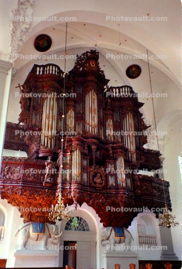 Massive Pipe Organ, Cathedral, Altar, Tallin Estonia