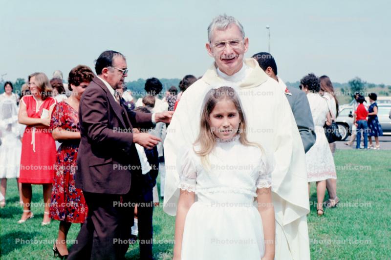 First Holy Communion, Priest, Girl, Catholic, Hudson Florida
