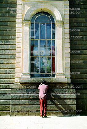 Window, Person, arch, brick, guy, male, man, back, Building, Addis Ababa