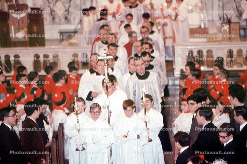Church, Altar Boys, Service, March 1968