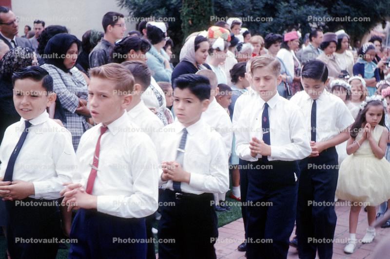 first holy communion, May Day, 1963, 1960s