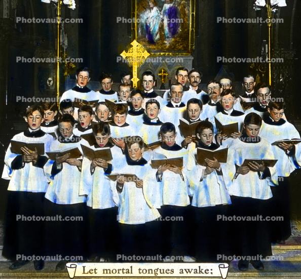 Boys Choir, singing, performance, Let mortal tongues awake