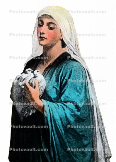 mary Magdelena with doves