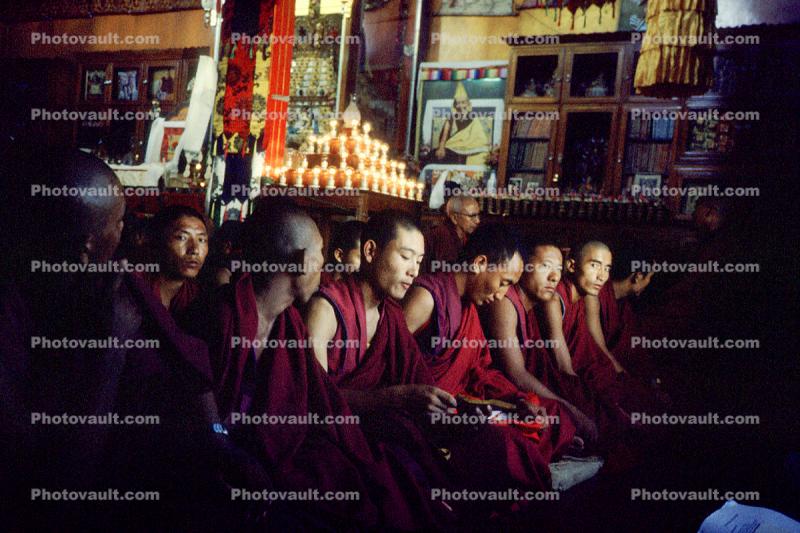 praying, Monk, Buddhist