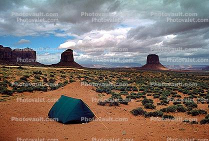 Tent, Monument Valley, Arizona, geologic feature, butte