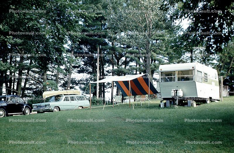 Trailer, Canoe, Station Wagon, Cars, vehicles, August 1972, 1970s