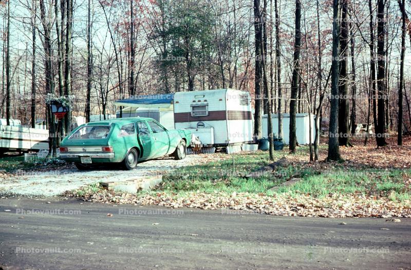Trailer, Cars, vehicles, Ohio, July 1976, 1970s