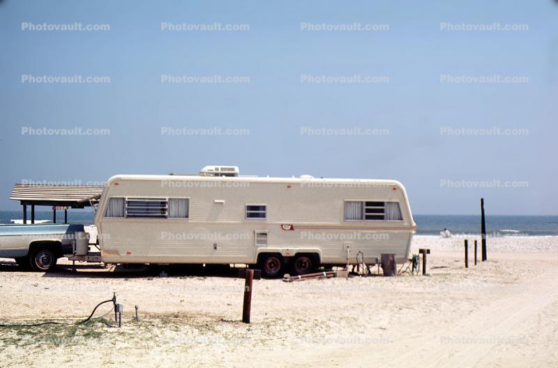 Holiday Rambler, Trailer Camping, Daytona Beach, Florida, April 1976, 1970s