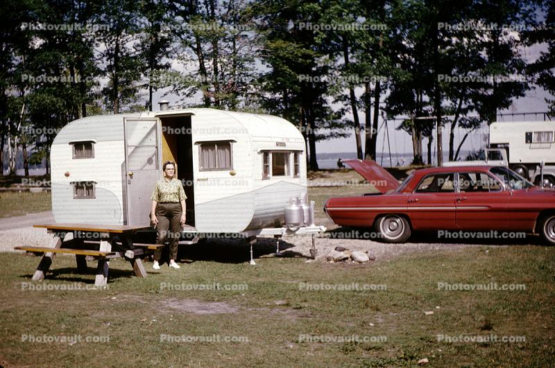 Buick, Campsite, Trailer, 1960s