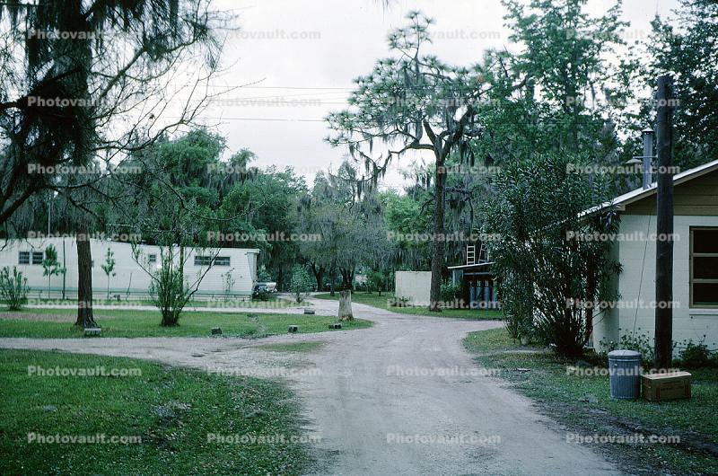 Driveway, road, trailer homes, Riverlawn Mobile Home & RV Park, Riverview, 1960s