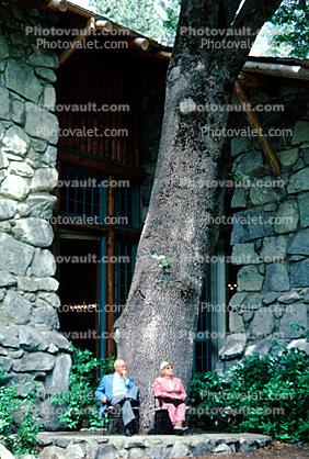 Awahnee, Tree, Couple sitting