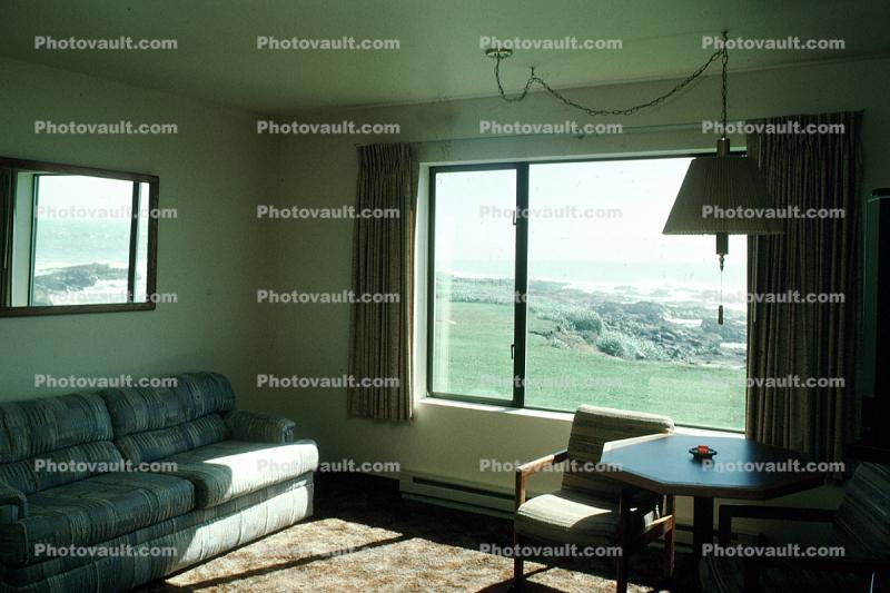 Sofa, Couch, Table, Window, Hanging Lamp, Chair, View, Interior, Inside, Indoors