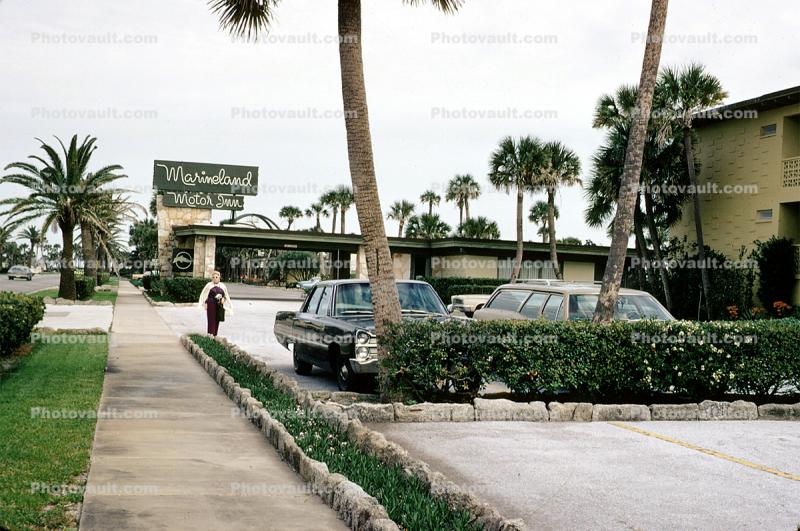 Marineland Motor Inn, Car, Automobile, Vehicle, 1970s