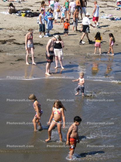 Shore, Sand, Beach, Kids