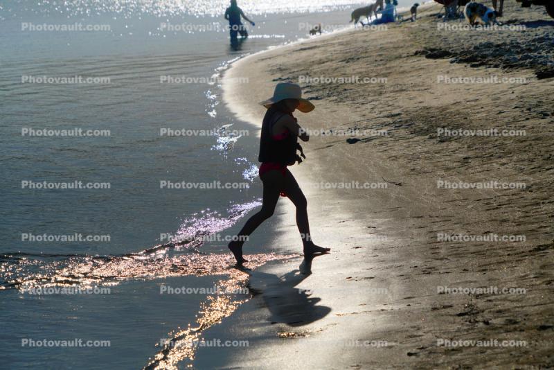 Girl Walking, Lawsons Landing, Dillon Beach, Marin County