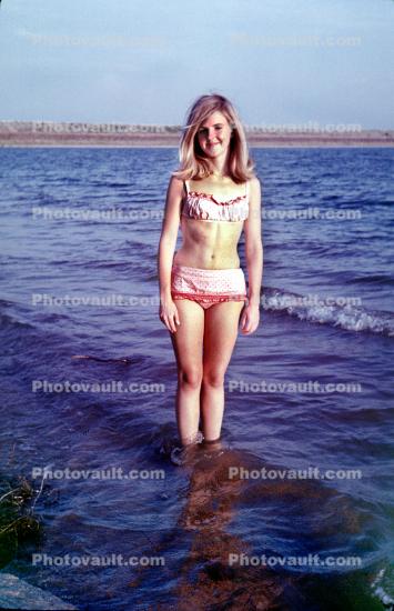 Girl Standing in the water, Sue, 1960s