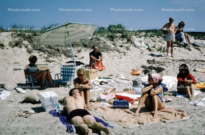 Beach, sand, Cape Cod Massachusetts, July 1965, 1960s