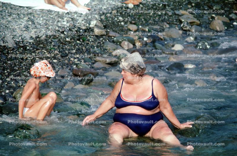 Girl and Grandma, Sochi Russia, 1980s