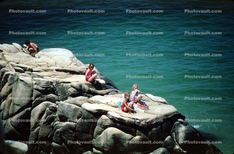 Rocks and Boulders along the water, Yelapa, Mexico, 1980s