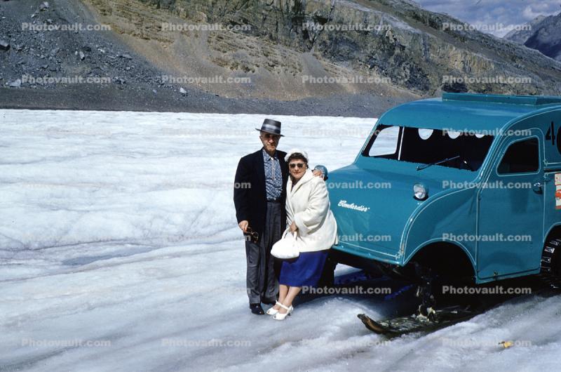 Bombardier Snow Tractor, off-road locomotion, Columbia Glacier Canada, September 1968, 1960s