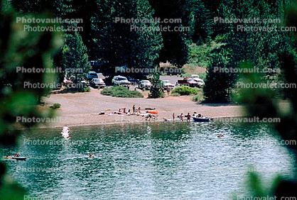 Beach, canoe, river, Redwood Forest, woodlands, Monte Rio California