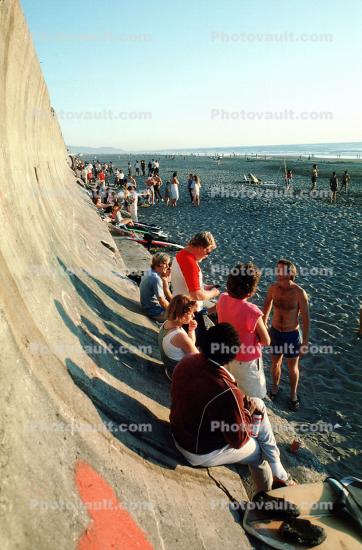 Seawall, Ocean-Beach, beach, sand, ocean, people