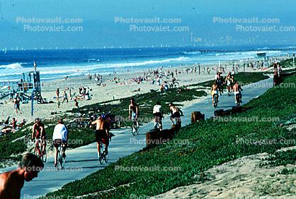 Beach Walking Path, Bicycles, Manhattan Beach Los Angeles