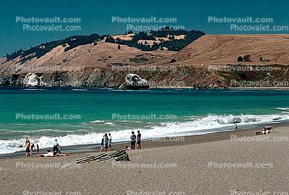 Beach, Sand, Pacific Ocean, Goat Rock State Beach, Sonoma County Coastline, Jenner