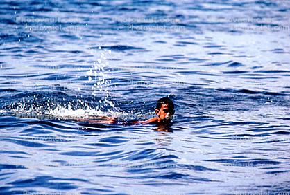 Boy, Male, Swimming, Water