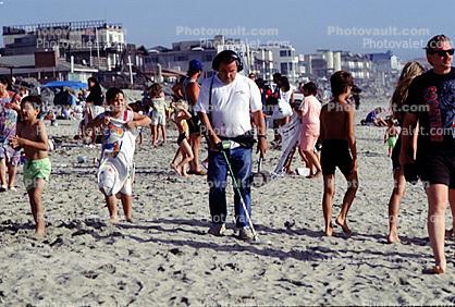 Metal Detector, man, beach, Imperial Beach, San Diego