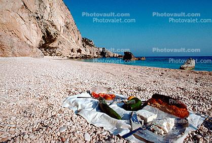 beach, pebbles, rocks, Othoni Island Greece