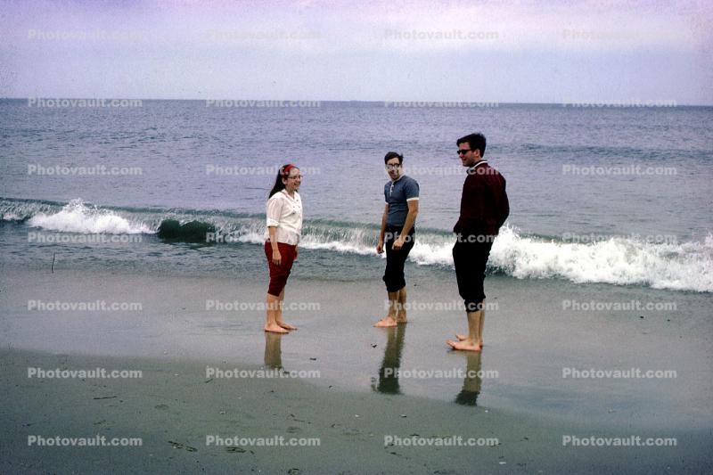 Shoreline, Waves, Atlantic Ocean, Virginia Beach, 1966, 1960s