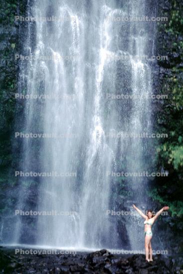 Waimoku Falls, south of Hana, Waterfall, Hana Road, Maui