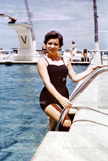 Diving Board, Pool, Versailles Hotel Condominium, Miami Beach, 1950s