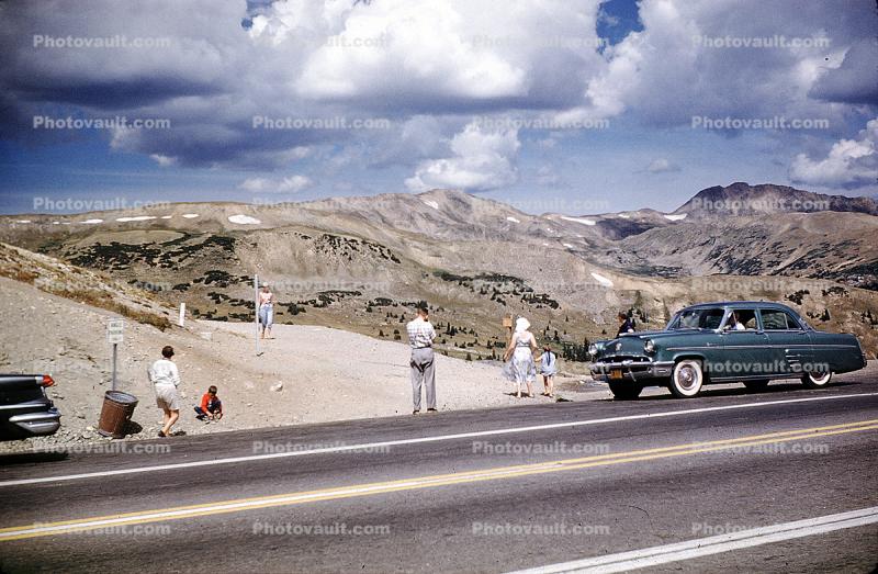 Cars, vehicles, street, road, 1950s