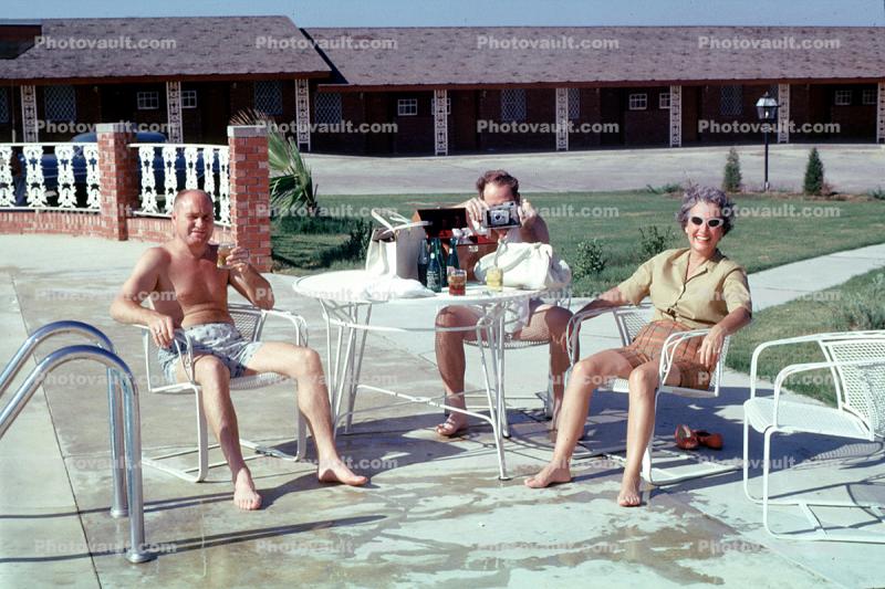 poolside, Polaroid Camera, Roy Allen Motor Lodge, Swimming Pool, Ardmore, Oklahoma, 1960s