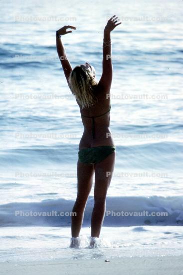 Woman in a Bikini, Beach, Water