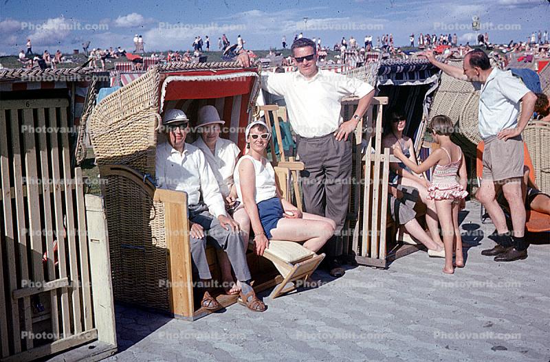 beach huts, Hamburg, 1950s