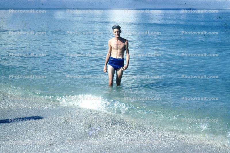 Man, Male, Ocean, 1950s