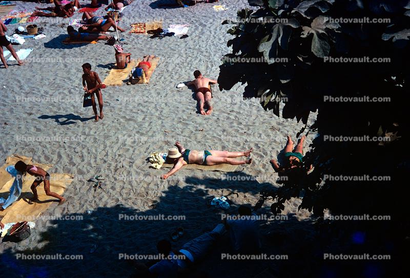 Woman, Beach, Sunny, Summertime, Bikini, Sand, Sandy, 1960s